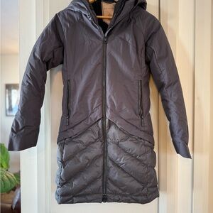 Indygena Grey Hooded Down Jacket - XS